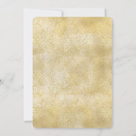 Gold Dust Sparkle Confetti Vrijgezellenfeest Kaart (Achterkant)