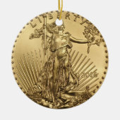 Gold Eagle munt Keramisch Ornament (Voorkant)