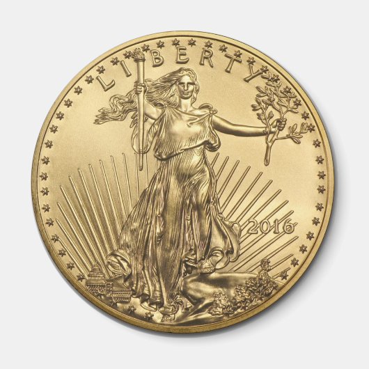 Gold Eagle munt Magneet (Voorkant)