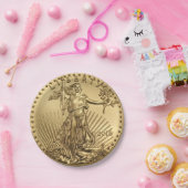 Gold Eagle munt Papieren Bordje (Feest)