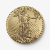 Gold Eagle munt Papieren Bordje (Voorkant)