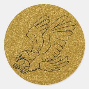 Gold Eagle Sticker