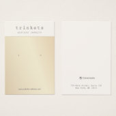 Gold Earring Jewelry Display Kaart (Voorkant /achterkant)