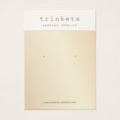 Gold Earring Jewelry Display Kaart (Voorkant)