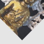 Gold Earth Buddha OM Aum Ajna Meditation Party Tissuepapier (Detail)