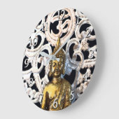 Gold Earth Buddha OM Aum Mantra Ajna Meditation Grote Klok (Hoek)