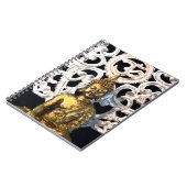Gold Earth Buddha OM Aum Mantra Ajna Meditation Notitieboek (Linkerzijde)
