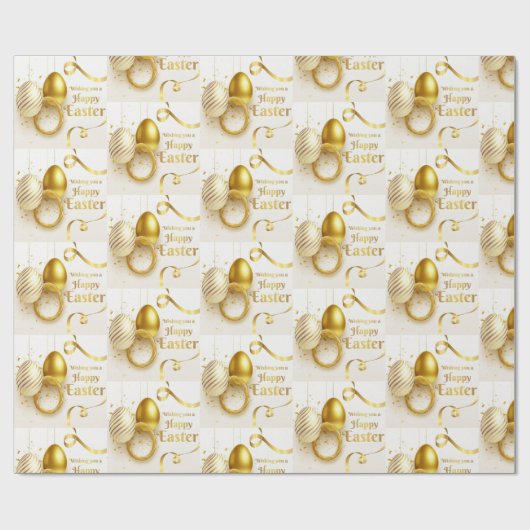 Gold Easter Egg Cadeaupapier (Vlak)