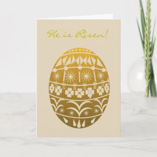 Gold Easter Egg Feestdagen Kaart