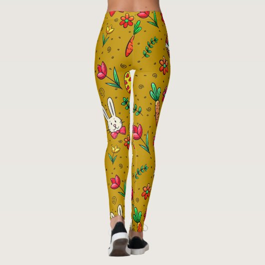 Gold Easter Pattern-Leggings Leggings (Achterkant)
