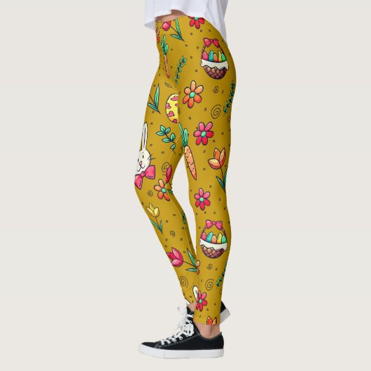 Gold Easter Pattern-Leggings Leggings (Links)