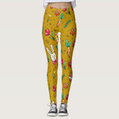 Gold Easter Pattern-Leggings Leggings (Voorkant)