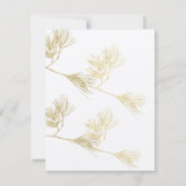 Gold Eastern Pine Needle Branch Note Card Notitiekaartje (Achterkant)