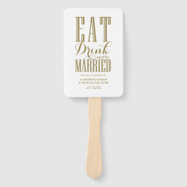 Gold Eat-Drink en huwelijksprogramma Handwaaier