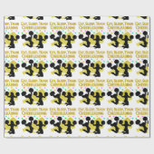 GOLD EAT SLEEP CHEERLEADERONTWERP CADEAUPAPIER (Vlak)