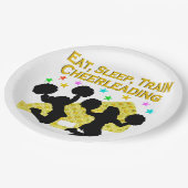 GOLD EAT SLEEP CHEERLEADERONTWERP PAPIEREN BORDJE (Gekanteld)
