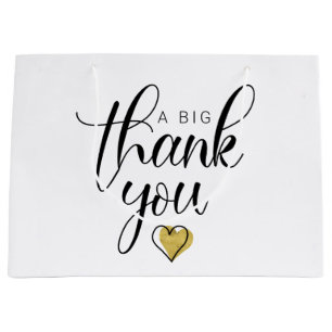 Gold Een grote dank voor Bedankt Clipart Hartelijk Groot Cadeauzakje