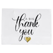 Gold Een grote dank voor Bedankt Clipart Hartelijk Groot Cadeauzakje (Achterkant)