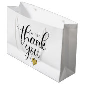 Gold Een grote dank voor Bedankt Clipart Hartelijk Groot Cadeauzakje (Voorkant Gekanteld)