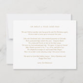 Gold een jaar om de familie te herinneren Kerstmis Feestdagenkaart (Achterkant)