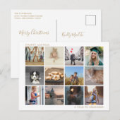 Gold een jaar om de familie te herinneren Kerstmis Feestdagenkaart (Voorkant / Achterkant)