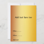 GoLd Eenvoudige uitnodiging (Achterkant)