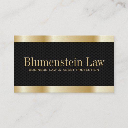 Gold "Effect" Attorney Visitekaartjes (Voorkant)