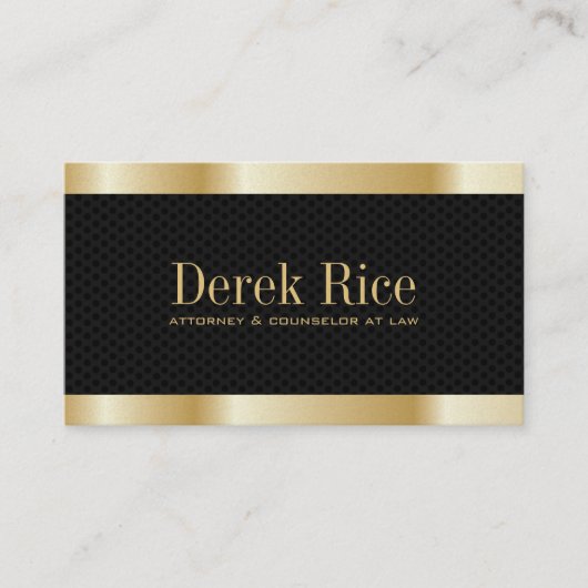 Gold "Effect" Attorney Visitekaartjes (Voorkant)