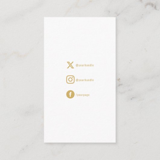 Gold-effect, bedankt dat je sociale links met kaar informatiekaartje (Achterkant)