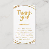 Gold-effect, bedankt dat je sociale links met kaar informatiekaartje (Voorkant)