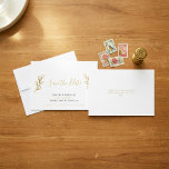 Gold-effect-bladen bewaren de datumkaart save the date<br><div class="desc">Nodig al uw gasten in stijl uit met deze verbluffende 'Save the date'-kaart met gouden vertakkingen en elegante tekst. De kaart kenmerkt elegant en groot manuscriptgezegde "sparen de datum". U kunt de namen en andere informatie zoals de locatie en datums wijzigen en uw eigen trouwgegevens of persoonlijke berichten op de...</div>