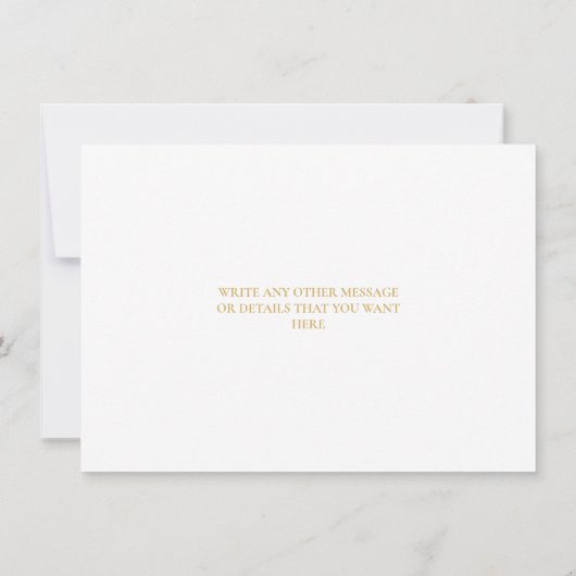 Gold-effect-bladen bewaren de datumkaart save the date (Achterkant)