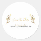 Gold effect-bladen Sla de zegel voor de datumenvel (Voorkant)