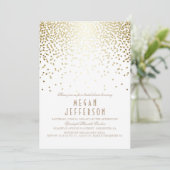Gold Effect Confetti Art Deco Vrijgezellenfeest Kaart (Staand voorkant)