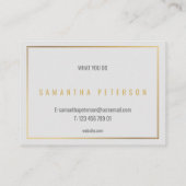 Gold-effect grensverwant visitekaartje (Achterkant)