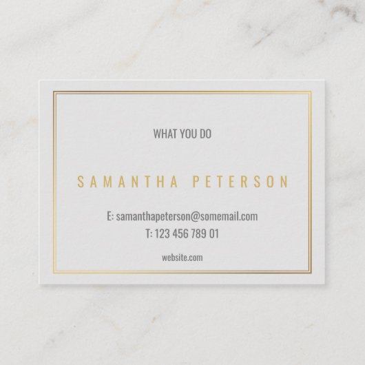 Gold-effect grensverwant visitekaartje (Achterkant)