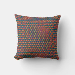 Gold-effect Horse Pattern op Red and, Blue Kussen