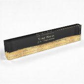 Gold-effect-klassebureau, bord naambordje
