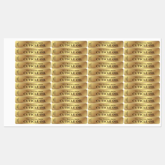 Gold Effect Moderne Cosmetische Buis Twist Pen 3ml Labels (Vel)