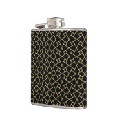 Gold-effect op de Black Islamic Pattern Hip Flask Heupfles (Links)