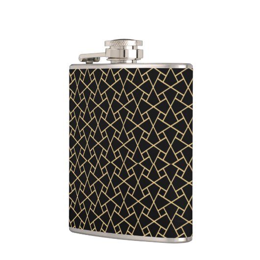 Gold-effect op de Black Islamic Pattern Hip Flask Heupfles (Links)