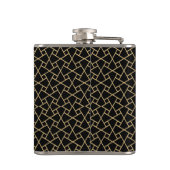 Gold-effect op de Black Islamic Pattern Hip Flask Heupfles (Achterkant)
