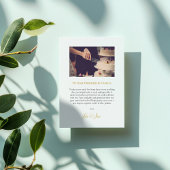 Gold-effect palmblad, foto bruiloft bedankt