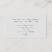 Gold effect script, de details licht grijs informatiekaartje (Achterkant)