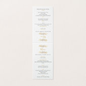 Gold-effect verlaat de trouwreceptie kaart (Buitenkant ongevouwen)