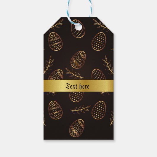 Gold Eggs Easter Cadeaulabel (Voorkant)