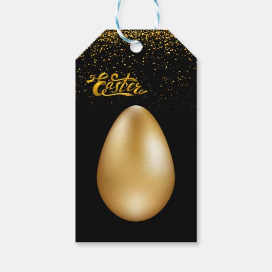 Gold Eggs Easter Cadeaulabel (Voorkant)