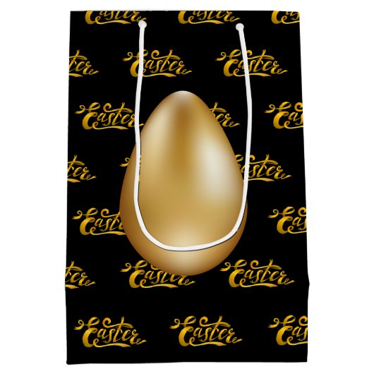 Gold Eggs Easter Medium Cadeauzakje (Achterkant)