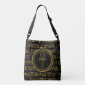 Gold Egyptian Ankh Cross-symbool Crossbody Tas (Achterkant)