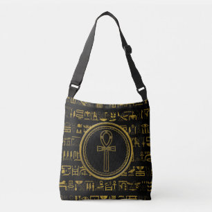 Gold Egyptian Ankh Cross-symbool Crossbody Tas